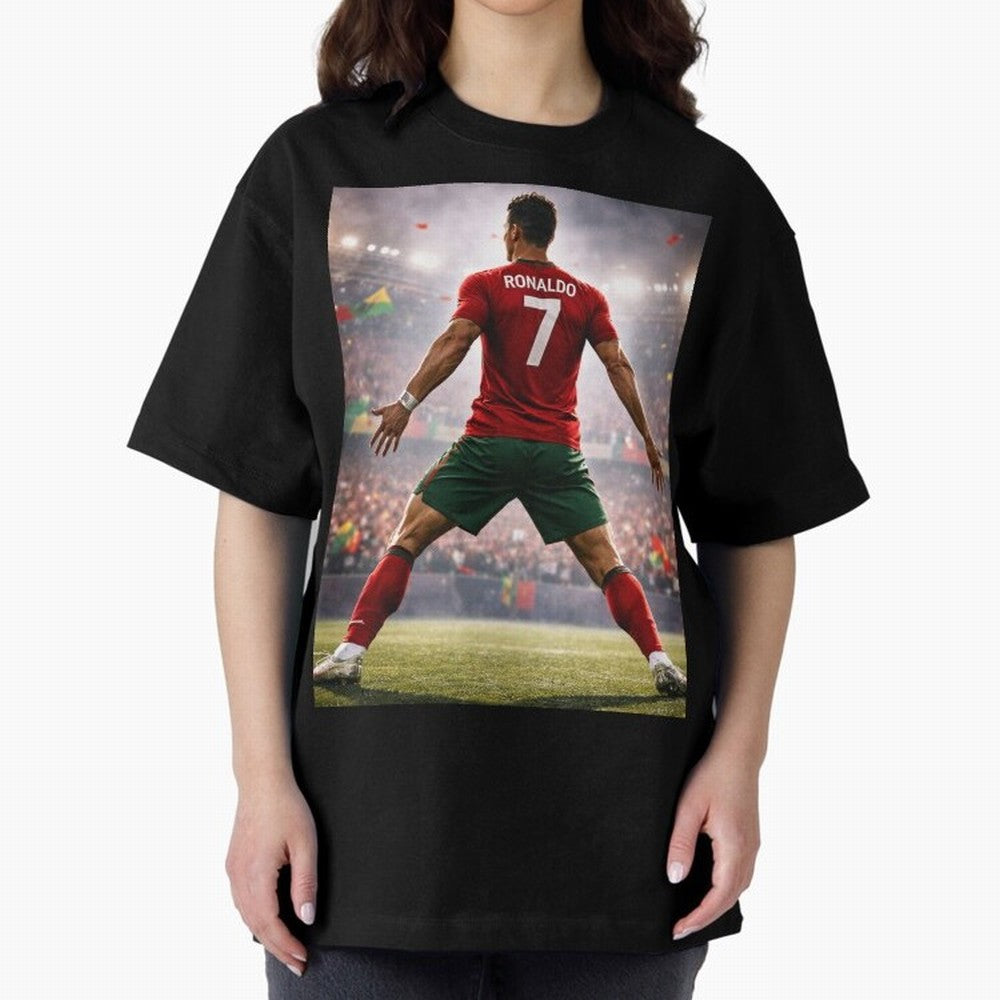 Cristiano Ronaldo Portuguese Legend Number Seven SIUUU Oversized T-Shirt Bring Bold Fan Energy to the FIFA World Cup 2026 Journey through Mbappe Highlights, England and Germany Pride, Game Day Rituals, Football Legends, Country Pride and the Road