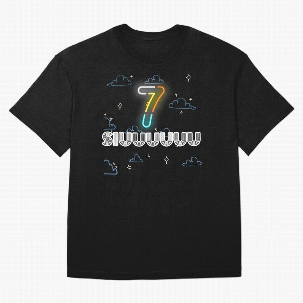 Siuuuuuu 7 CR7 goal funny Oversized T-Shirt Capture Stadium Memories from FIFA World Cup 2026 for Fans of Haaland and Germany, Bringing Championship Spirit, Famous Goals, Roaring Crowds and International Football Unity; Ideal for Football Dads,