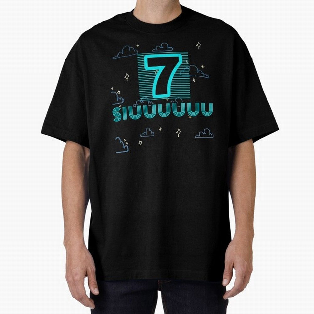 Siuuuuu 7 Cristiano ronaldo Oversized T-Shirt Relive FIFA World Cup 2026 for Fans of Cristiano Ronaldo, Haaland and CR7 and Argentina, Bringing Game Day Rituals, Football Legends, Country Pride and the Road to the Final; Perfect for Supporters Who