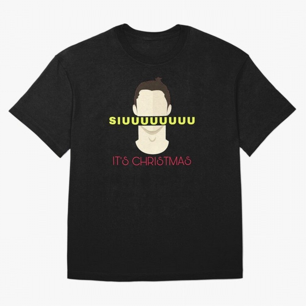 Siuuu it¡¯s Christmas CR7 Oversized T-Shirt Fuel FIFA World Cup 2026 Capturing Messi, Neymar and Mbappe, Spain Energy, Football History, Final Match Energy, Crowd Noise and Once in a Lifetime Moments; Made for Collectors Who Enjoy Iconic Players,