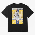 Cristiano Ronaldo Real Madrid Wall Art Oversized T-Shirt Turn Every Weekend Toward Match Day Hype around FIFA World Cup 2026 Group Stage, Messi, Argentina, France and Brazil, Stadium Memories, Football Loyalty, International Chants and Championship