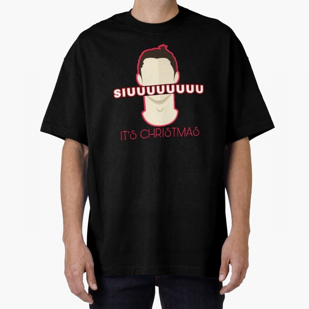 Siuuu it¡¯s Christmas CR7 funnu Oversized T-Shirt Honor Football Greatness during FIFA World Cup 2026 USA Canada Mexico for Fans of Haaland and France, Bringing Retro Football Energy, Iconic Rivalries, Trophy Chase Drama and Stadium Atmosphere;