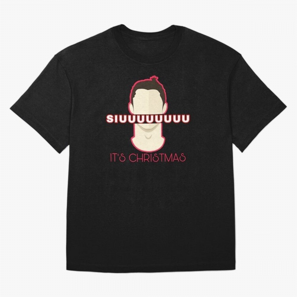 Siuuu it¡¯s Christmas CR7 funnu Oversized T-Shirt Honor Football Greatness during FIFA World Cup 2026 USA Canada Mexico for Fans of Haaland and France, Bringing Retro Football Energy, Iconic Rivalries, Trophy Chase Drama and Stadium Atmosphere;
