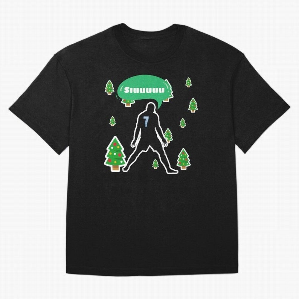 Christmas siuuu Cristiano ronaldo Oversized T-Shirt Celebrate Fan Culture around FIFA World Cup 2026 for Fans of Messi and Argentina, Bringing Championship Spirit, Famous Goals, Roaring Crowds and International Football Unity; Perfect for Fans,