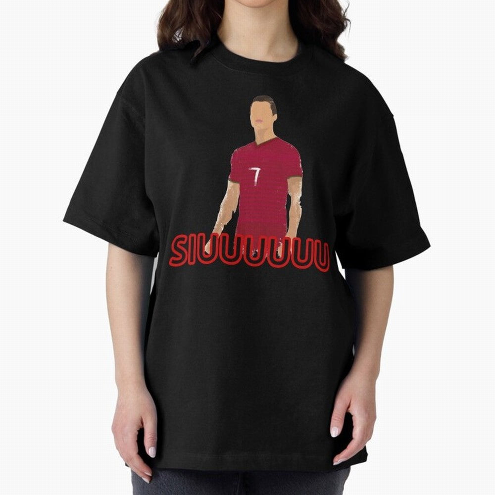 Siuuu Cristiano ronaldo goal Oversized T-Shirt Celebrate Rivalries and Pride in FIFA World Cup 2026 for Fans of Cristiano Ronaldo and England, France and Netherlands, Bringing Championship Spirit, Famous Goals, Roaring Crowds and International