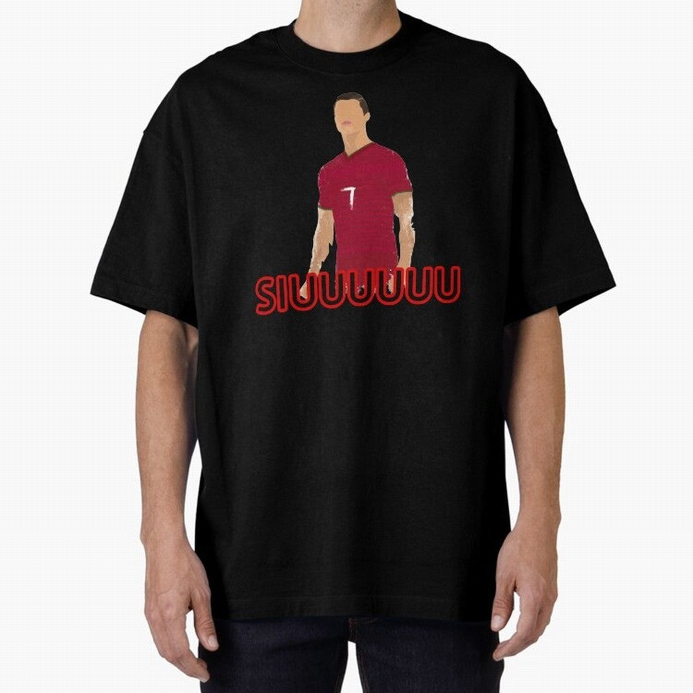 Siuuu Cristiano ronaldo goal Oversized T-Shirt Celebrate Rivalries and Pride in FIFA World Cup 2026 for Fans of Cristiano Ronaldo and England, France and Netherlands, Bringing Championship Spirit, Famous Goals, Roaring Crowds and International
