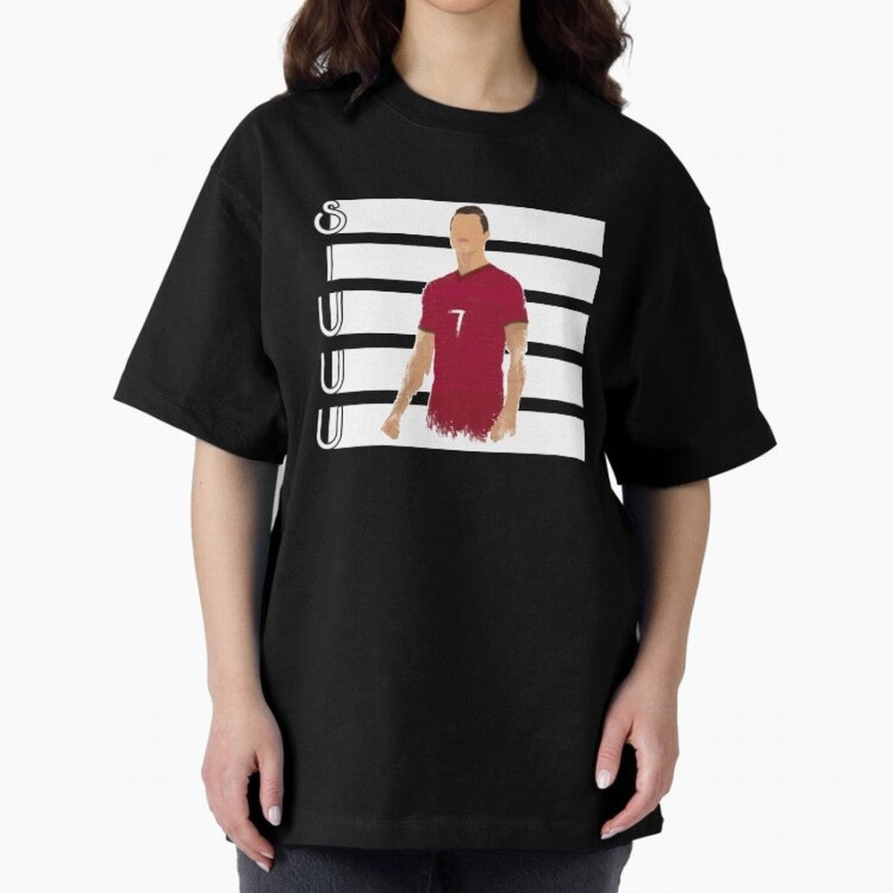 Siuuu cr7 funny goal Oversized T-Shirt Bring World Football Passion into Global Football Passion for FIFA World Cup 2026 Group Stage, Capturing Haaland and Mbappe, Argentina and Brazil, Football Festival Excitement, Trophy Ambitions, Country