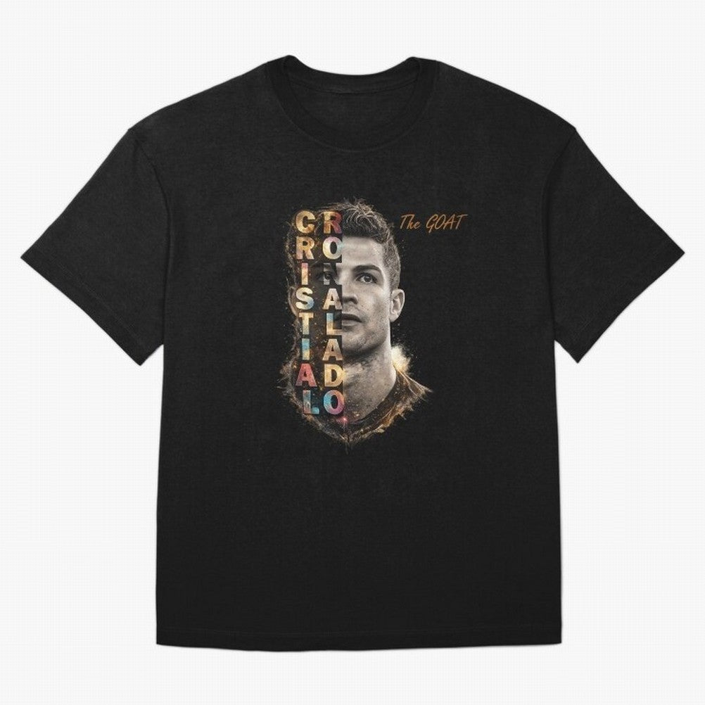 Cristiano Ronaldo Multicolor GOAT Oversized T-Shirt Turn Up for FIFA World Cup 2026 USA Canada Mexico Featuring Cristiano Ronaldo, France and Portugal Energy, Supporter Pride, Iconic Celebrations, Legendary Names and Global Match Day Energy;