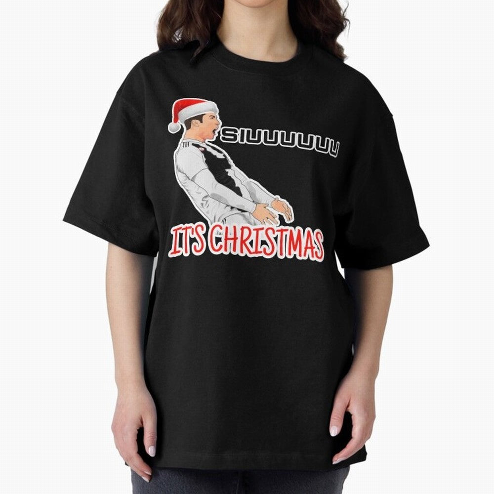 Siuuu it¡¯s Christmas CR7 funny Oversized T-Shirt Follow the Road to Match Day Hype around FIFA World Cup 2026, CR7, France and Portugal, Fan Favorite Moments, National Team Passion, Big Match Drama and Soccer History; Built for Supporters Chasing