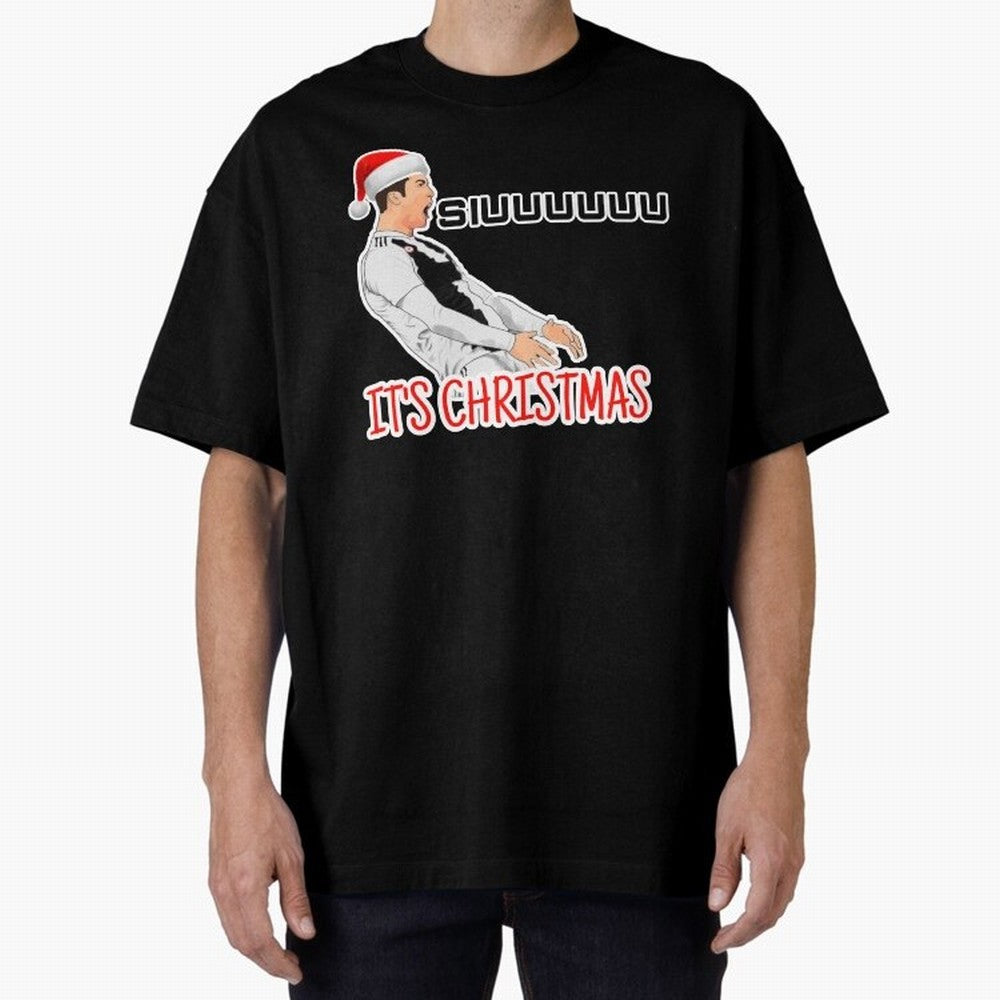 Siuuu it¡¯s Christmas CR7 funny Oversized T-Shirt Follow the Road to Match Day Hype around FIFA World Cup 2026, CR7, France and Portugal, Fan Favorite Moments, National Team Passion, Big Match Drama and Soccer History; Built for Supporters Chasing