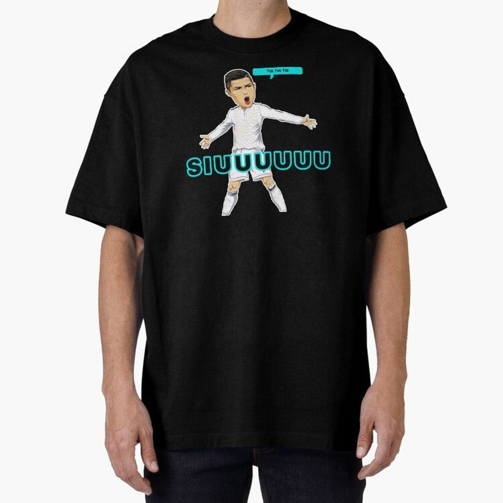 Hehehe siuuu Oversized T-Shirt Enjoy the FIFA World Cup 2026 USA Canada Mexico Journey through CR7 Highlights, Argentina Pride, Worldwide Fan Energy, Dramatic Goals, Stadium Lights and Championship Celebrations; Great for Watch Parties, Sports