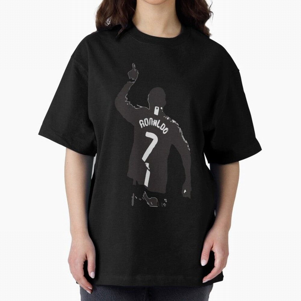 Cristiano Ronaldo 1 Oversized T-Shirt Carry the Colors and Pride of Global Football Passion for FIFA World Cup 2026 Group Stage, Centered on Haaland and Mbappe, England, France and Netherlands, Worldwide Fan Energy, Dramatic Goals, Stadium Lights