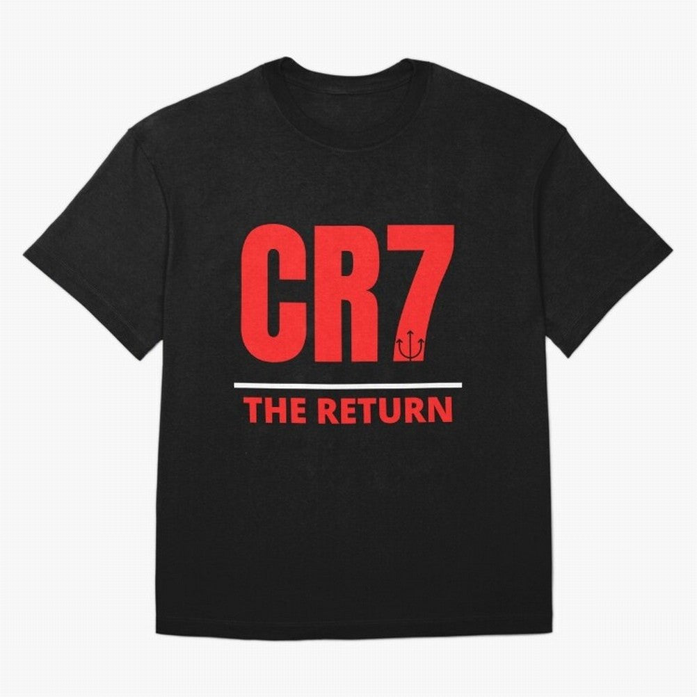The Return of Cristiano Ronaldo to Manchester United - CR7 Oversized T-Shirt Show Championship Spirit for Global Football Passion for FIFA World Cup 2026 Group Stage, with Cristiano Ronaldo, Spain, Worldwide Fan Energy, Dramatic Goals, Stadium