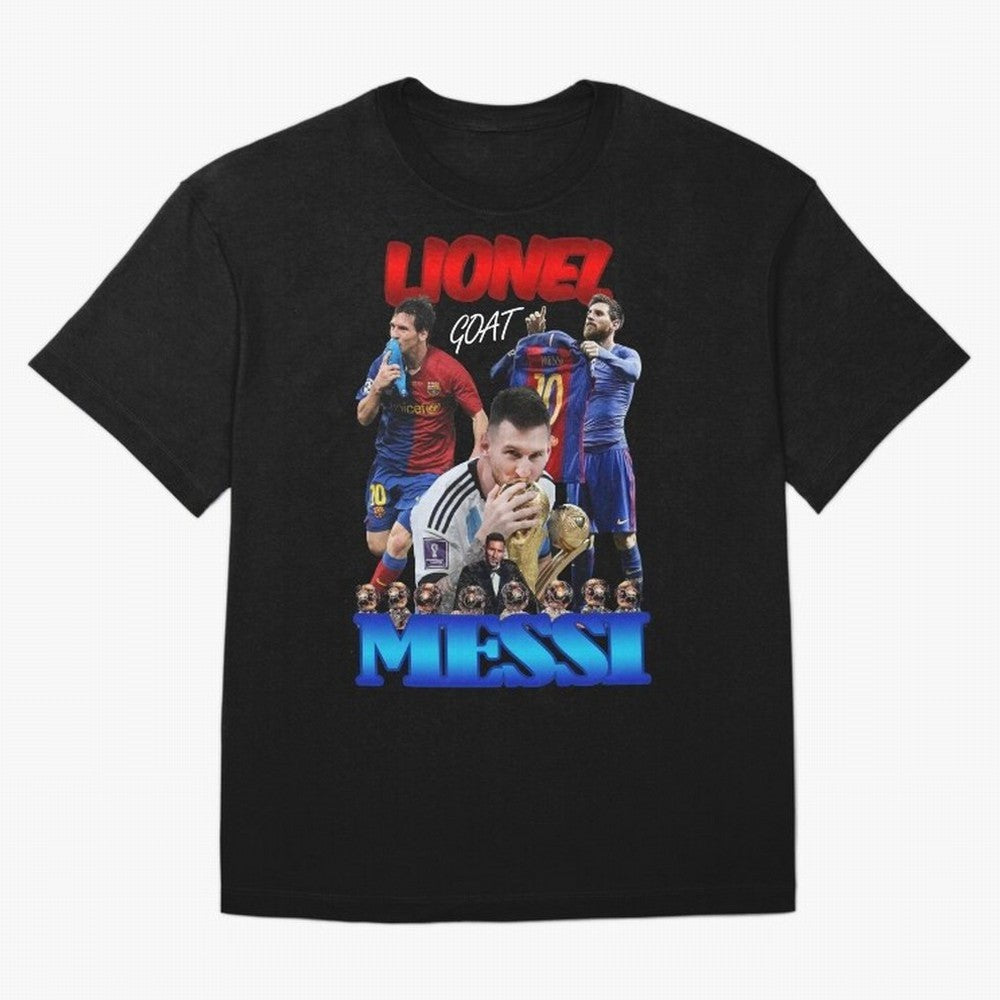 Lionel Messi GOAT: Barcelona & Argentina Oversized T-Shirt Follow Match Day Hype around FIFA World Cup 2026 Group Stage, Neymar, Haaland and Cristiano Ronaldo, Spain and Netherlands, Championship Spirit, Famous Goals, Roaring Crowds and