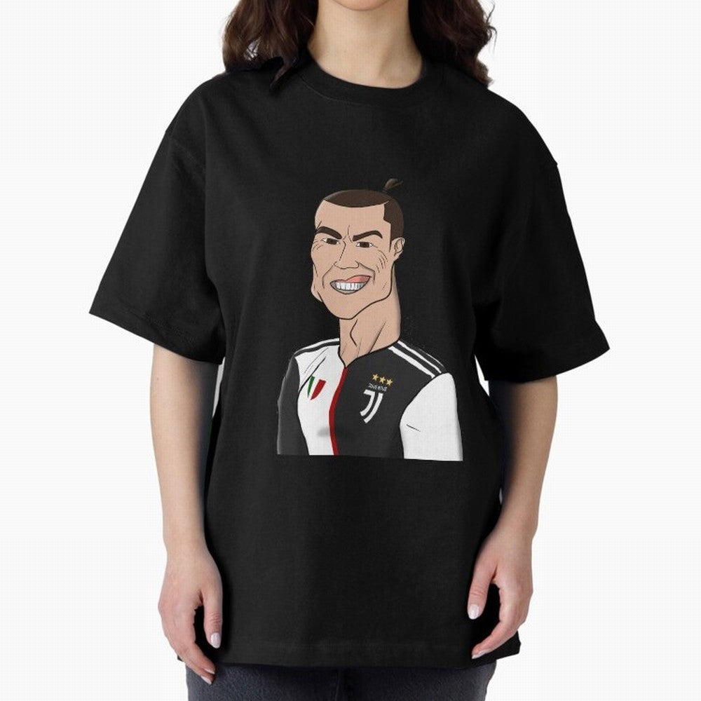 CR J Oversized T-Shirt Follow Global Football Passion for FIFA World Cup 2026, Made for CR7 and Messi, England and Germany, Tournament Hype, Historic Matchups, Family Viewing Parties and Global Sports Pride; Great for Watch Parties, Sports Bars,