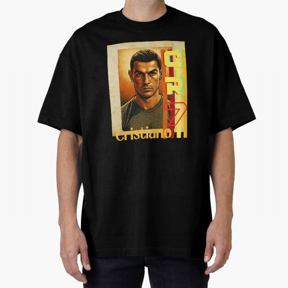 Cristiano Ronaldo Oversized T-Shirt Bring Legendary Rivalry Energy to the FIFA World Cup 2026 Group Stage Journey through Cristiano Ronaldo, Haaland and CR7 Highlights, Brazil Pride, Vintage Soccer Flavor, Modern Football Stars, National Flags and