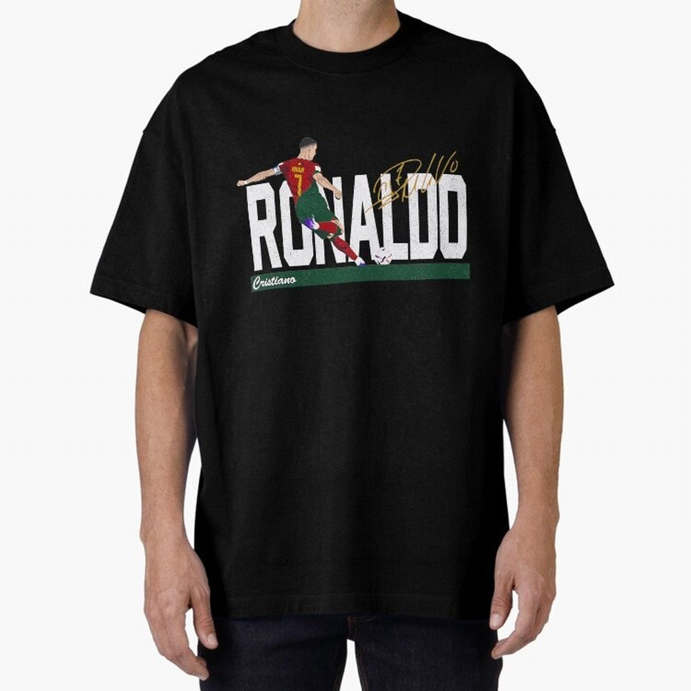 Cristiano Ronaldo Portugal Jersey -Last World Cup 2 Vintage Style Oversized T-Shirt Capture Stadium Memories from FIFA World Cup 2026 USA Canada Mexico Made for Cristiano Ronaldo, Haaland and CR7, Netherlands Energy, Soccer Culture, Superstar