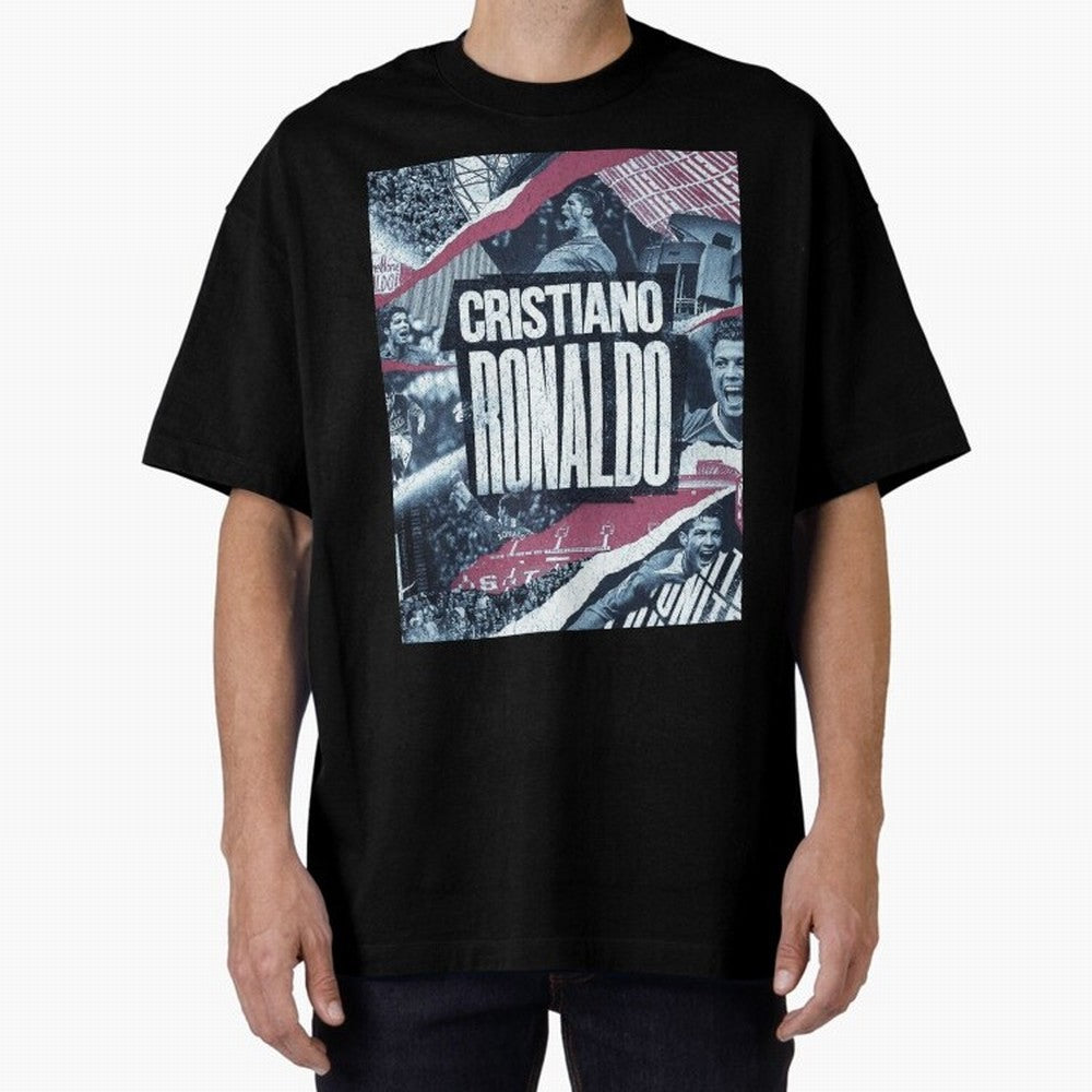 Cristiano Ronaldo Oversized T-Shirt Experience the Global Stage of Global Football Passion for FIFA World Cup 2026 USA Canada Mexico, Capturing Neymar, Haaland and Cristiano Ronaldo, Portugal, Match Day Excitement, Supporter Culture, Golden Goals