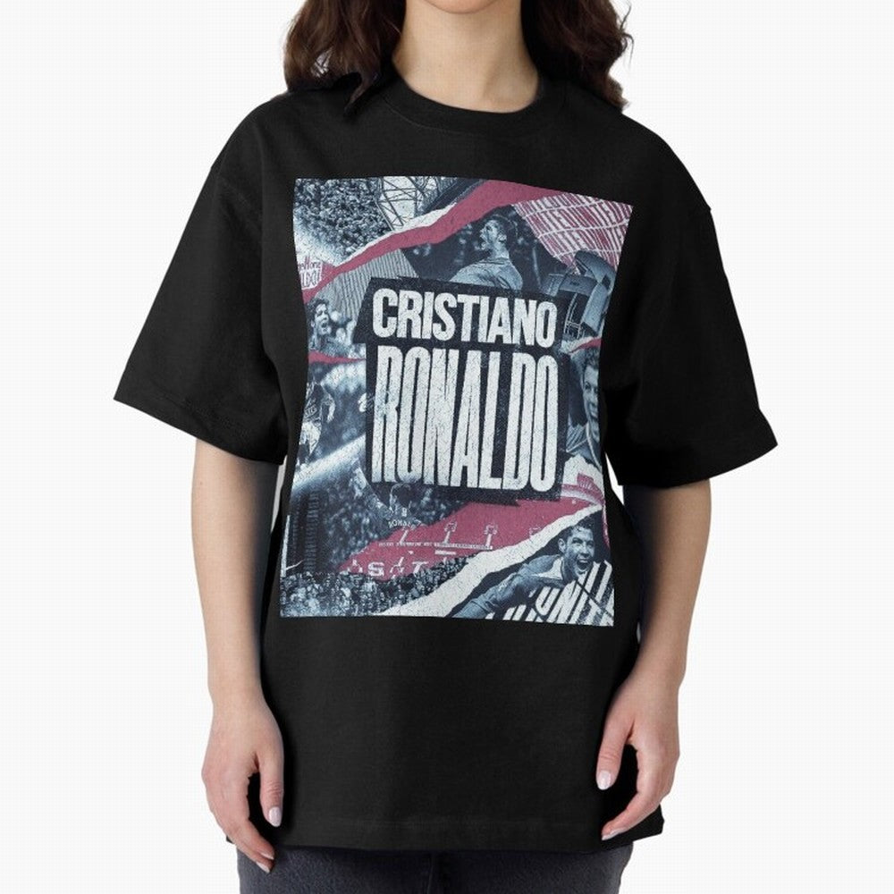 Cristiano Ronaldo Oversized T-Shirt Experience the Global Stage of Global Football Passion for FIFA World Cup 2026 USA Canada Mexico, Capturing Neymar, Haaland and Cristiano Ronaldo, Portugal, Match Day Excitement, Supporter Culture, Golden Goals