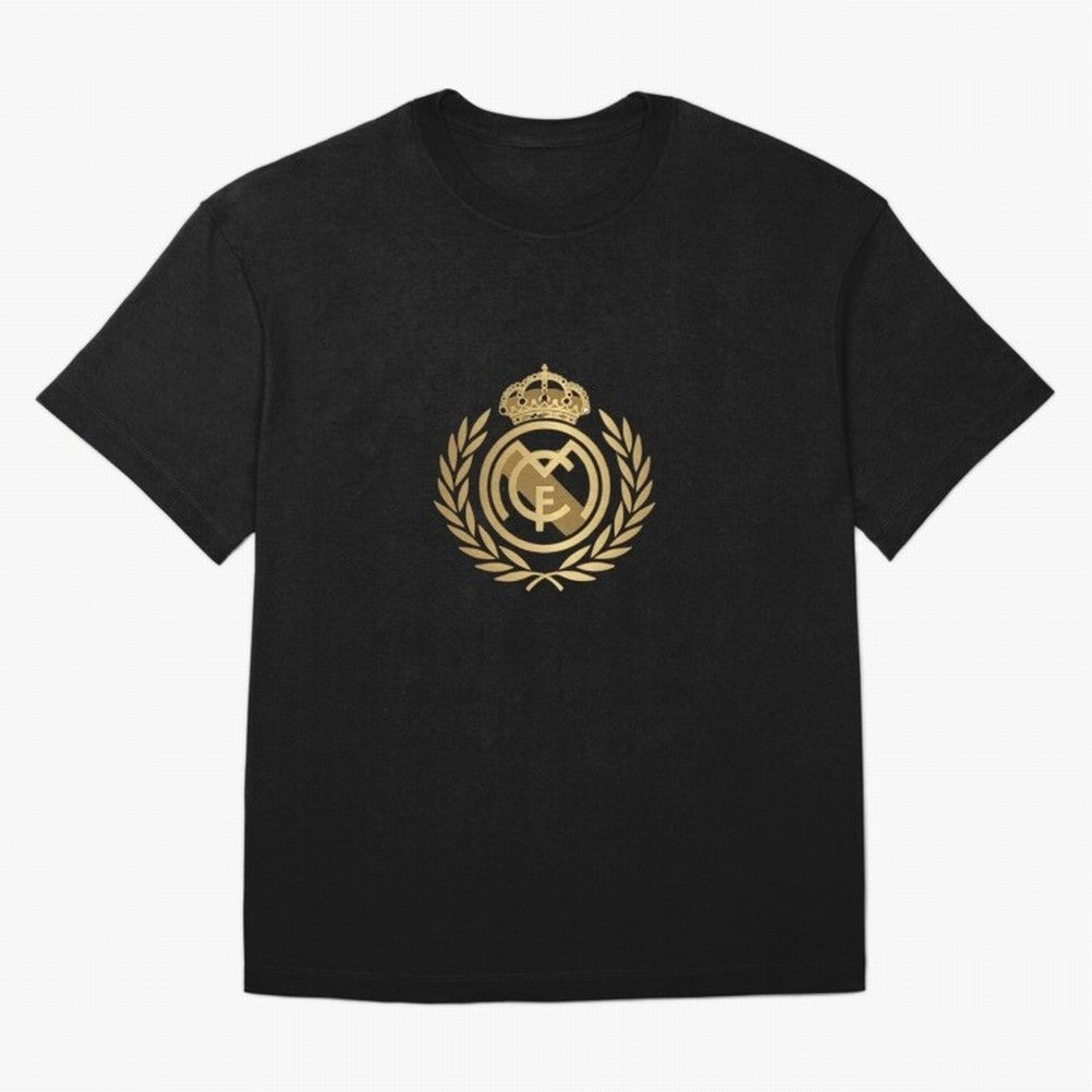 REAL MADRID GOLDEN Oversized T-Shirt Bring Match Day Fire to FIFA World Cup 2026 Group Stage Spirit, Featuring Argentina and Brazil, Mbappe, Match Day Excitement, Supporter Culture, Golden Goals and Global Football Passion; Ideal for Football Dads,