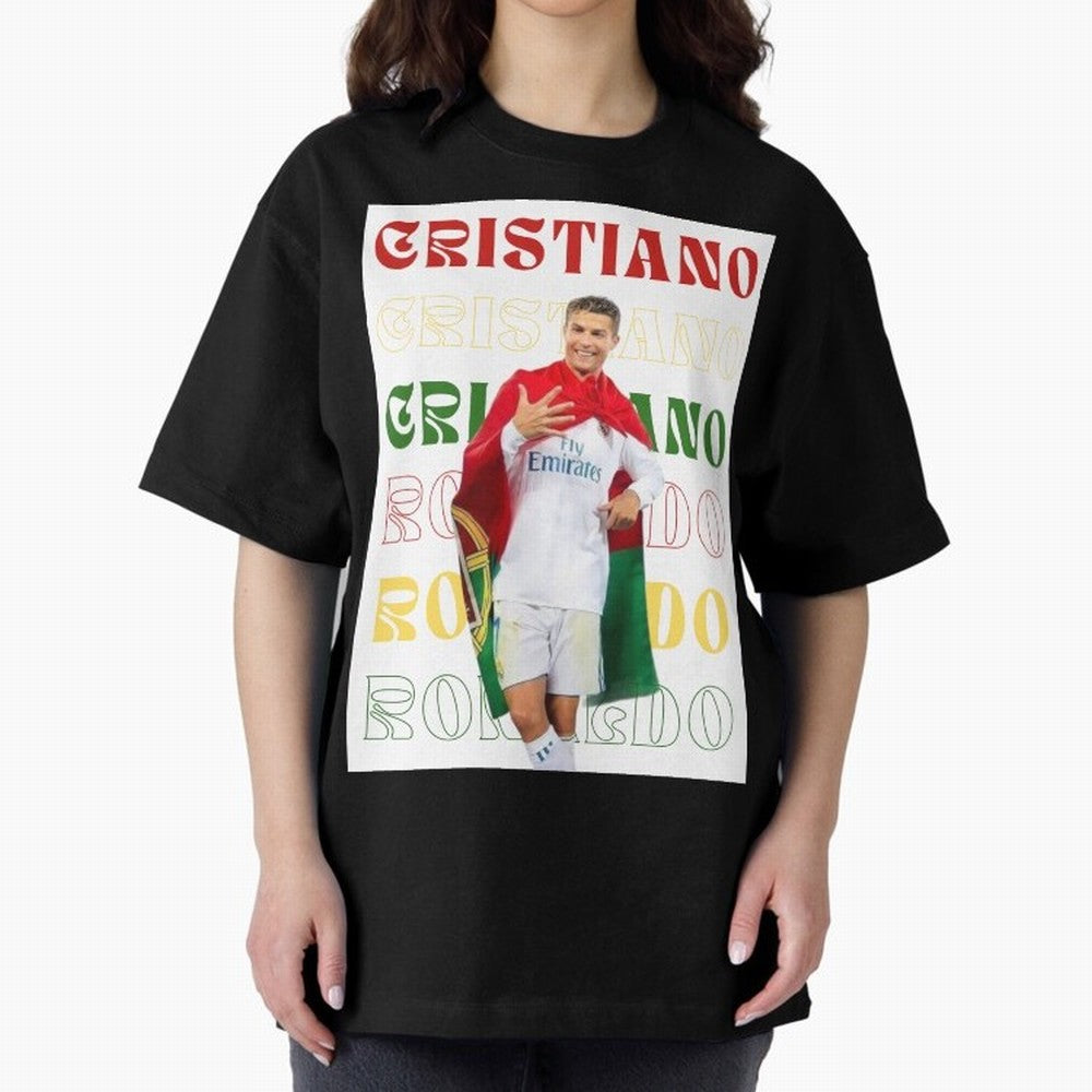 Cristiano Ronaldo designs Oversized T-Shirt Carry the Colors and Pride of the FIFA World Cup 2026 Journey through Neymar Highlights, Portugal, Spain and Germany Pride, Football Passion, Legendary Performances, Festival Vibes and Supporter