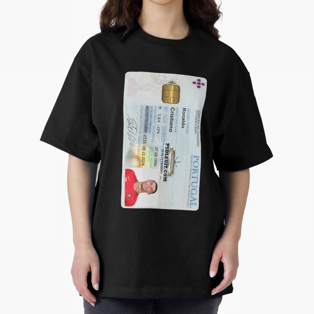 Cristiano Ronaldo CARD ID Oversized T-Shirt Celebrate Every Goal in FIFA World Cup 2026 Built around Cristiano Ronaldo, England, France and Netherlands Energy, Fan Favorite Moments, National Team Passion, Big Match Drama and Soccer History; Perfect
