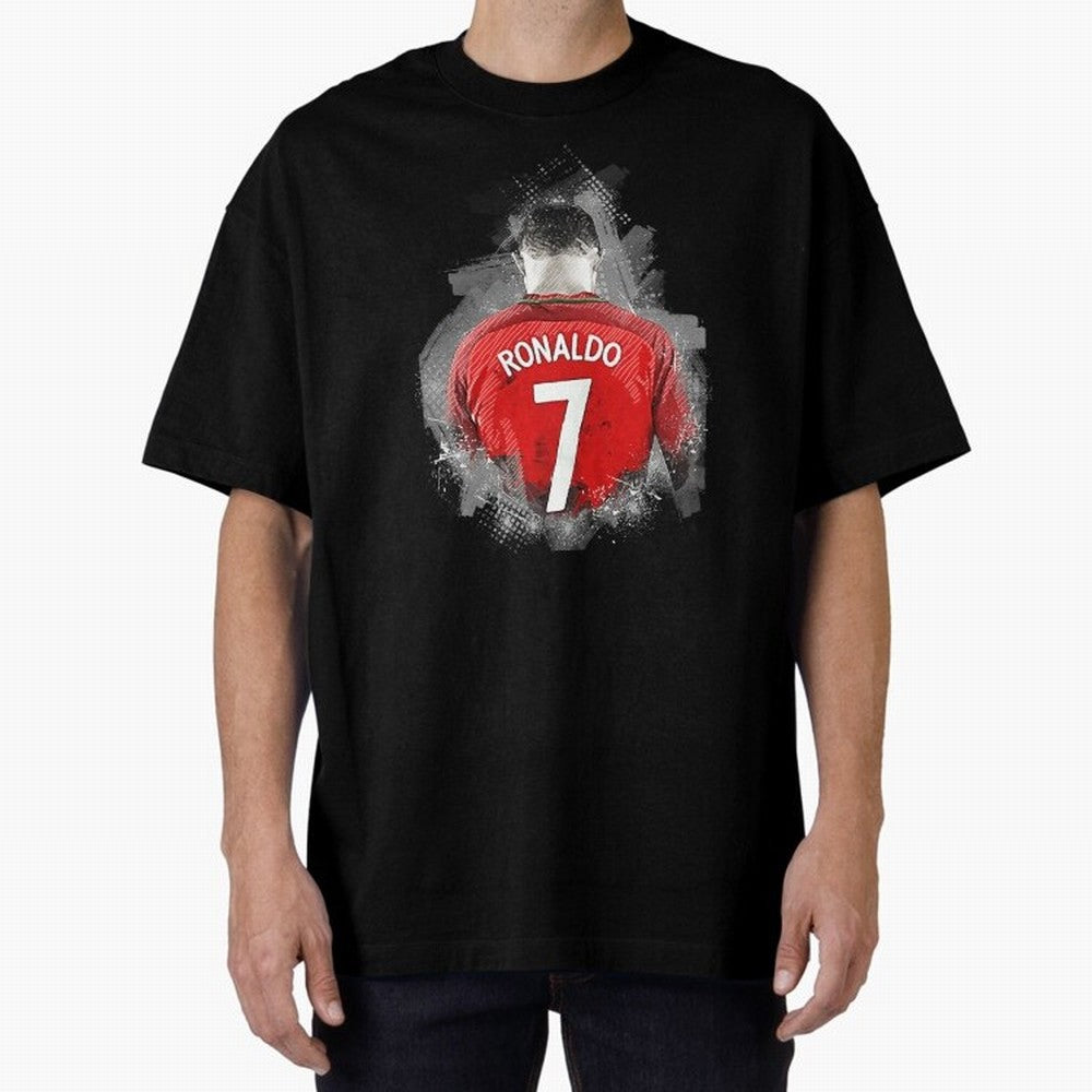 Cristiano Ronaldo Oversized T-Shirt Spotlight FIFA World Cup 2026 Group Stage Highlighting Cristiano Ronaldo, England Energy, Classic Soccer Heritage, Championship Pressure, Fan Loyalty and International Pride; Ideal for Passionate Fans Who Love