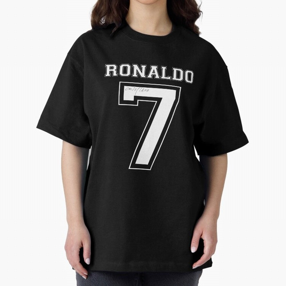 Cristiano Ronaldo Oversized T-Shirt Remember Iconic Moments from Global Football Passion for FIFA World Cup 2026, Inspired by Messi, CR7 and Mbappe, Brazil, Supporter Pride, Iconic Celebrations, Legendary Names and Global Match Day Energy; Ideal