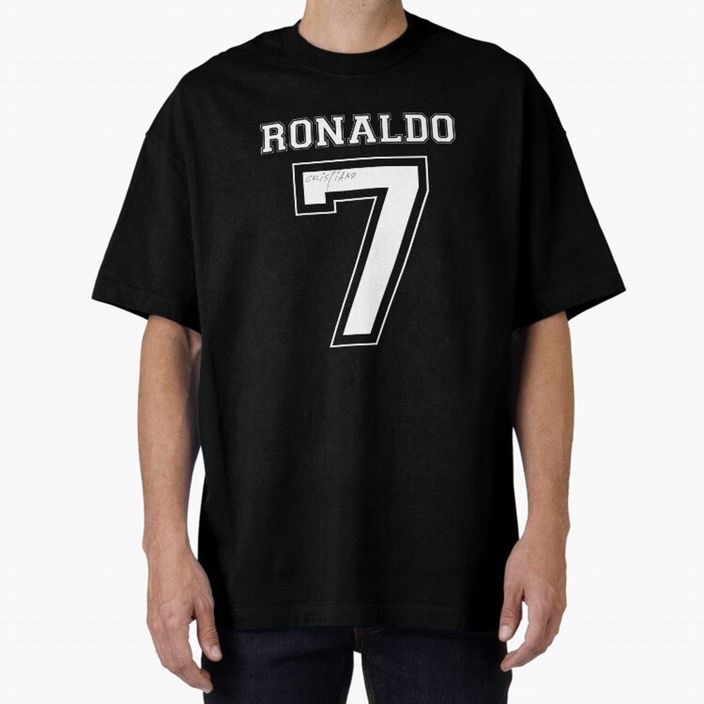 Cristiano Ronaldo Oversized T-Shirt Remember Iconic Moments from Global Football Passion for FIFA World Cup 2026, Inspired by Messi, CR7 and Mbappe, Brazil, Supporter Pride, Iconic Celebrations, Legendary Names and Global Match Day Energy; Ideal