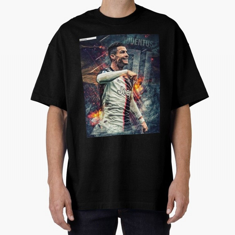 Wallpaper Cristiano Ronaldo Oversized T-Shirt Embrace FIFA World Cup 2026 Group Stage Spirit, Highlighting France, Cristiano Ronaldo, Worldwide Fan Energy, Dramatic Goals, Stadium Lights and Championship Celebrations; Perfect for Supporters Who