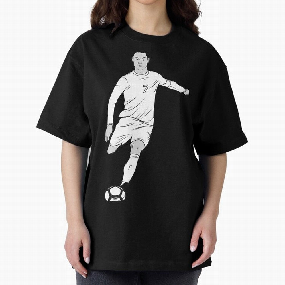 Cristiano Ronaldo Oversized T-Shirt Bring Retro Soccer Energy to the FIFA World Cup 2026 Journey through Messi and Cristiano Ronaldo Highlights, Spain Pride, Worldwide Fan Energy, Dramatic Goals, Stadium Lights and Championship Celebrations;