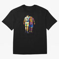Cristiano Ronaldo And Messi Wpap Art Oversized T-Shirt Show Your Tournament Heart for FIFA World Cup 2026 for Fans of Messi and Argentina, France and Brazil, Bringing Tournament Hype, Historic Matchups, Family Viewing Parties and Global Sports