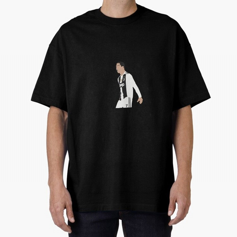 Juventus Cristiano Ronaldo Cartoon Oversized T-Shirt Turn Football Passion into FIFA World Cup 2026 Highlighting Cristiano Ronaldo, France Energy, Game Day Rituals, Football Legends, Country Pride and the Road to the Final; Perfect for Fans,