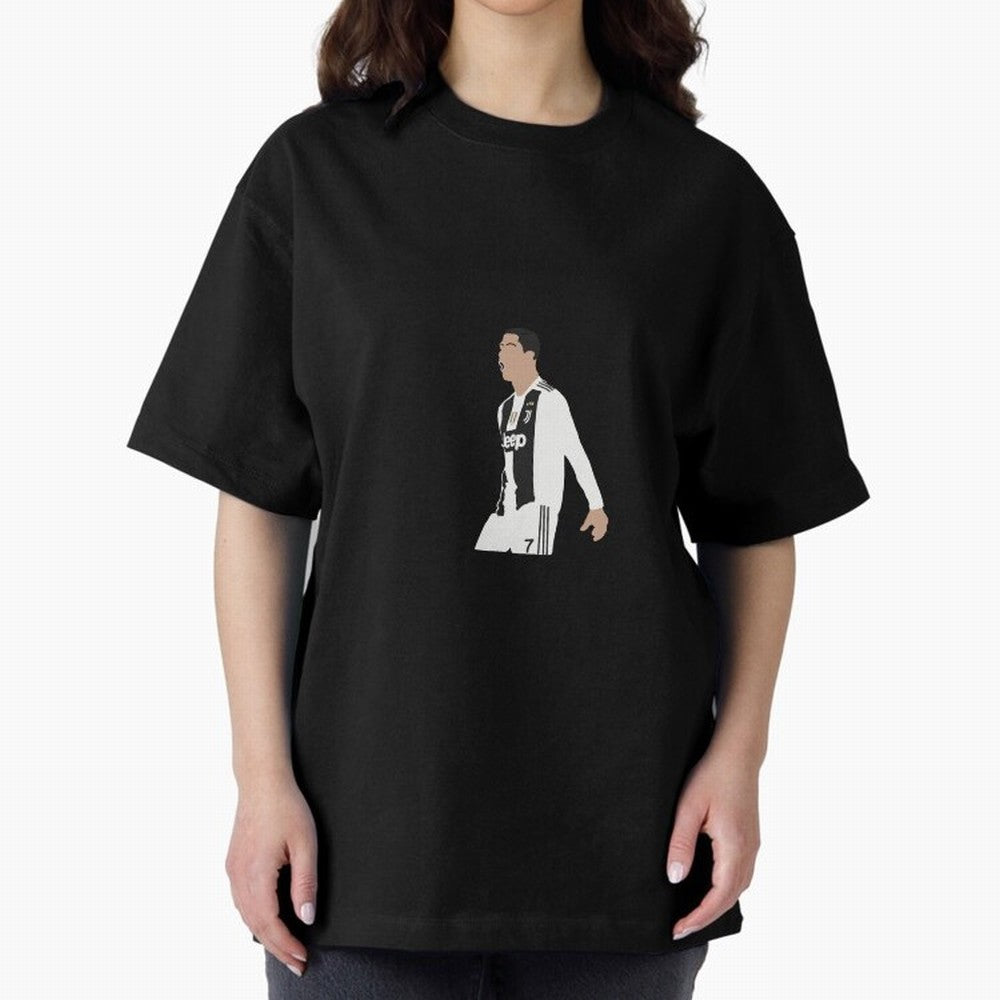Juventus Cristiano Ronaldo Cartoon Oversized T-Shirt Turn Football Passion into FIFA World Cup 2026 Highlighting Cristiano Ronaldo, France Energy, Game Day Rituals, Football Legends, Country Pride and the Road to the Final; Perfect for Fans,