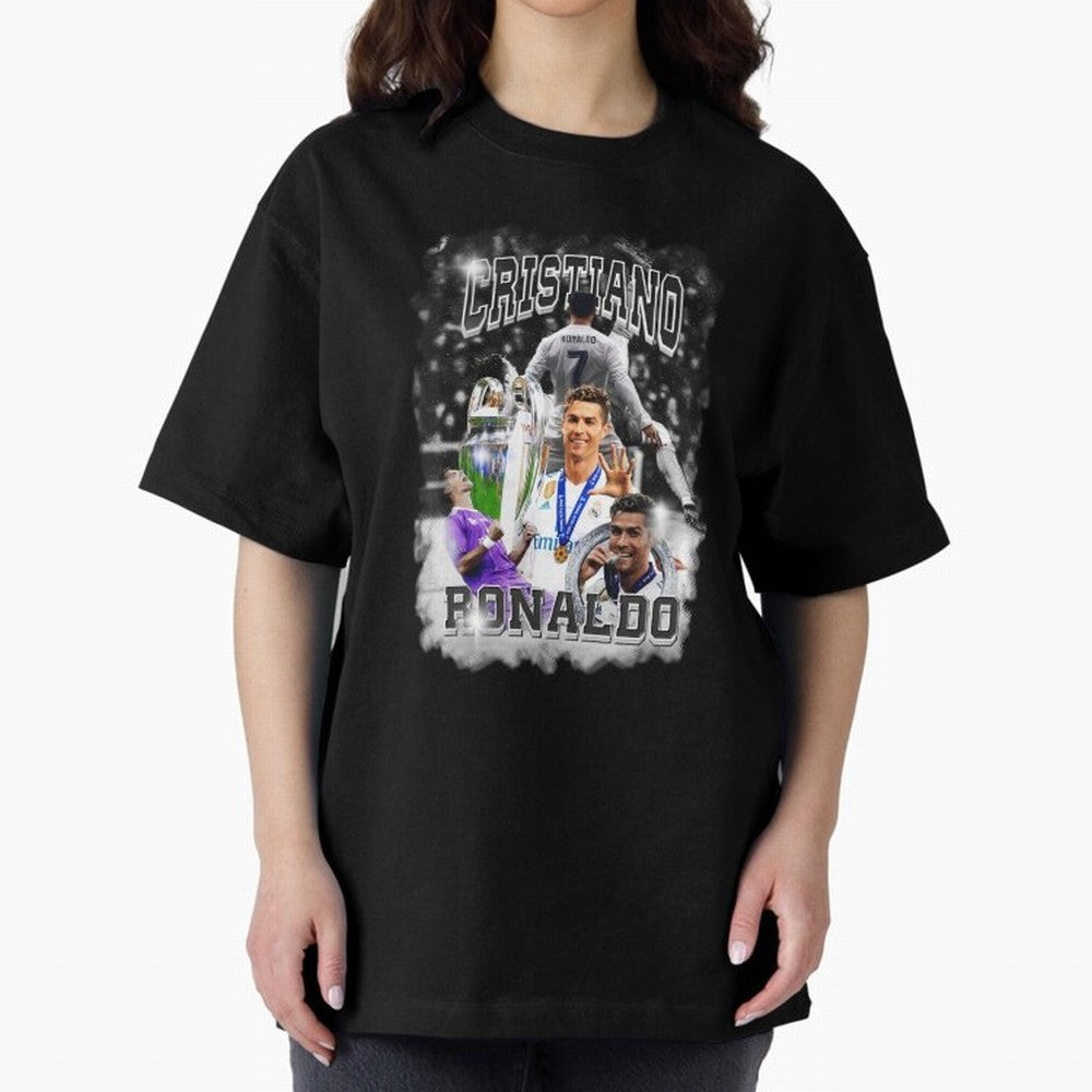 Cristiano Ronaldo Oversized T-Shirt Support the Legends of the FIFA World Cup 2026 USA Canada Mexico Journey through Cristiano Ronaldo, Haaland and CR7 Highlights, Argentina and Brazil Pride, Fan Favorite Moments, National Team Passion, Big Match