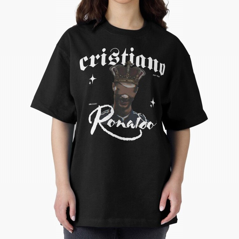 CR7 King edition Oversized T-Shirt Feel International Energy from FIFA World Cup 2026 Centered on CR7, Argentina Energy, Stadium Memories, Football Loyalty, International Chants and Championship Tradition; Great for Watch Parties, Sports Bars,