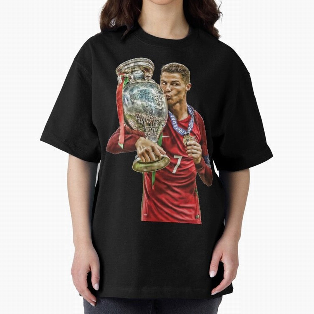 cristiano ronaldo Oversized T-Shirt Stand Out with Spirit from FIFA World Cup 2026 Group Stage for Fans of Mbappe and Neymar and Brazil, Bringing Tournament Hype, Historic Matchups, Family Viewing Parties and Global Sports Pride; Great for