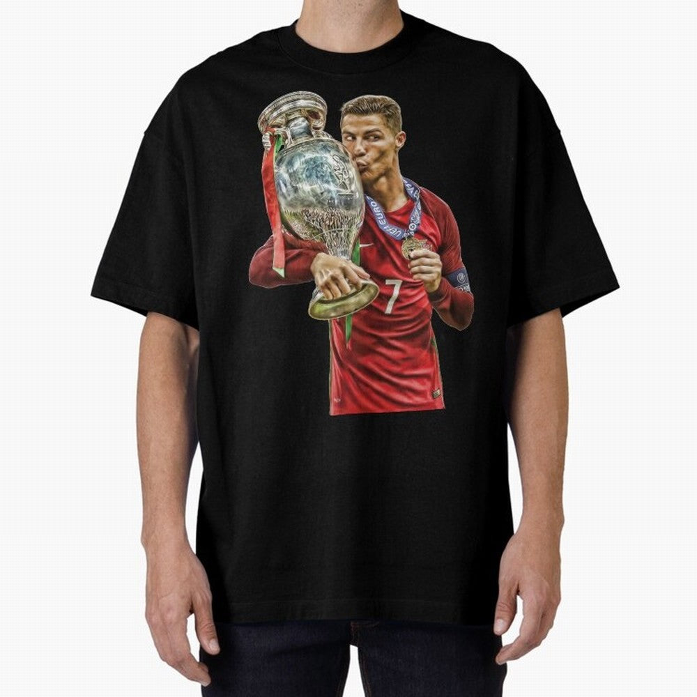 cristiano ronaldo Oversized T-Shirt Stand Out with Spirit from FIFA World Cup 2026 Group Stage for Fans of Mbappe and Neymar and Brazil, Bringing Tournament Hype, Historic Matchups, Family Viewing Parties and Global Sports Pride; Great for
