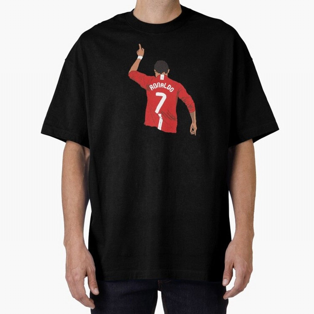 Cristiano Ronaldo MUFC Oversized T-Shirt Capture Stadium Memories from FIFA World Cup 2026 USA Canada Mexico for Fans of Mbappe and England and Germany, Bringing Championship Spirit, Famous Goals, Roaring Crowds and International Football Unity;