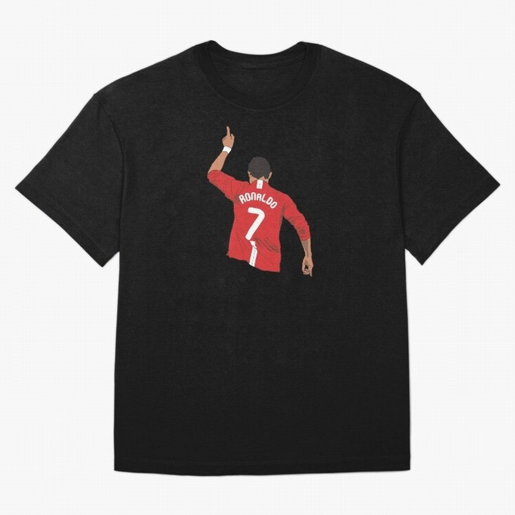 Cristiano Ronaldo MUFC Oversized T-Shirt Capture Stadium Memories from FIFA World Cup 2026 USA Canada Mexico for Fans of Mbappe and England and Germany, Bringing Championship Spirit, Famous Goals, Roaring Crowds and International Football Unity;