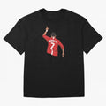 Cristiano Ronaldo MUFC Oversized T-Shirt Capture Stadium Memories from FIFA World Cup 2026 USA Canada Mexico for Fans of Mbappe and England and Germany, Bringing Championship Spirit, Famous Goals, Roaring Crowds and International Football Unity;
