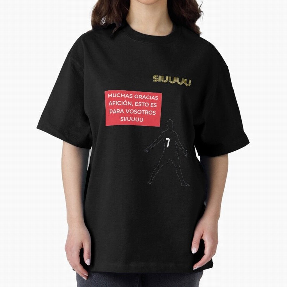 SIUUU CR7 Oversized T-Shirt Experience the Global Stage of FIFA World Cup 2026 USA Canada Mexico Capturing Neymar, Portugal Energy, Football History, Final Match Energy, Crowd Noise and Once in a Lifetime Moments; Perfect for Fans, Collectors,