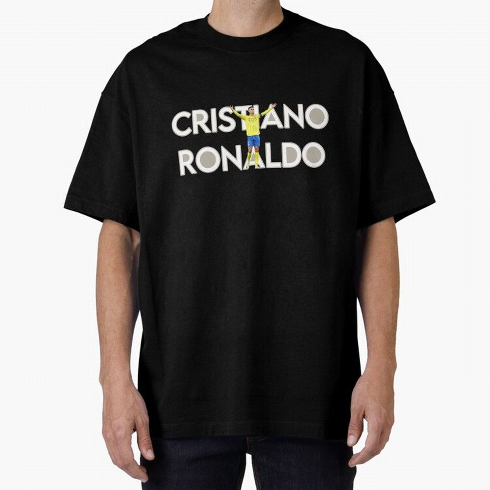 Cristiano Ronaldo Oversized T-Shirt Unlock the FIFA World Cup 2026 Journey through Haaland and Mbappe Highlights, France Pride, Vintage Soccer Flavor, Modern Football Stars, National Flags and Final Night Emotion; Created for Match Day Parties,