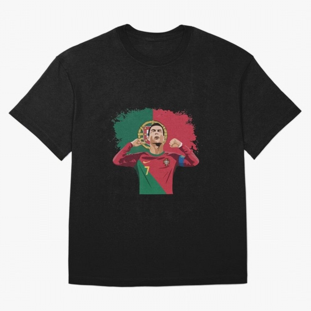 Cristiano Ronaldo CR7 T-shirt Design Oversized T-Shirt Stand with FIFA World Cup 2026 USA Canada Mexico for Fans of Cristiano Ronaldo and Argentina and Brazil, Bringing Stadium Chants, National Pride, Trophy Dreams and Unforgettable Football