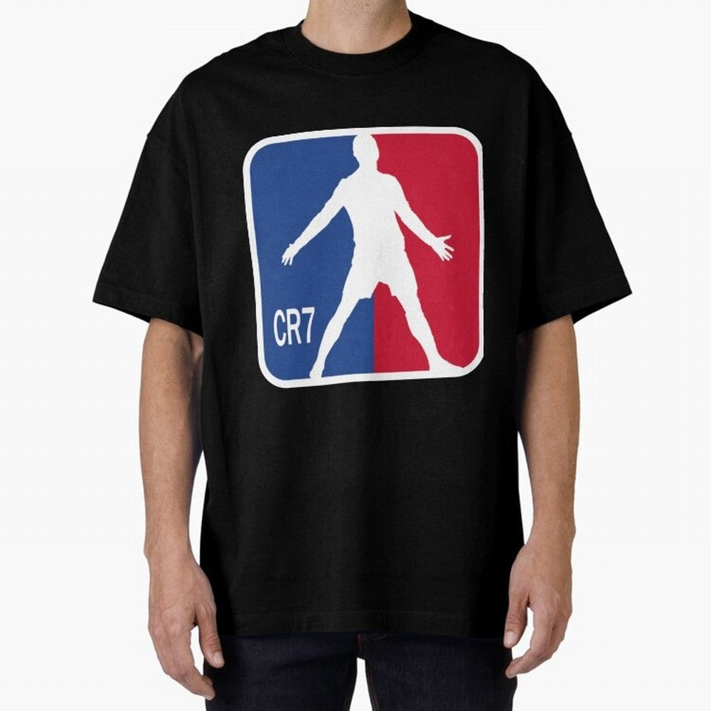 Cristiano Ronaldo 1 Oversized T-Shirt Show Support during FIFA World Cup 2026 Spirit, with Argentina and Brazil, Neymar, Haaland and Cristiano Ronaldo, Retro Football Energy, Iconic Rivalries, Trophy Chase Drama and Stadium Atmosphere; Created for