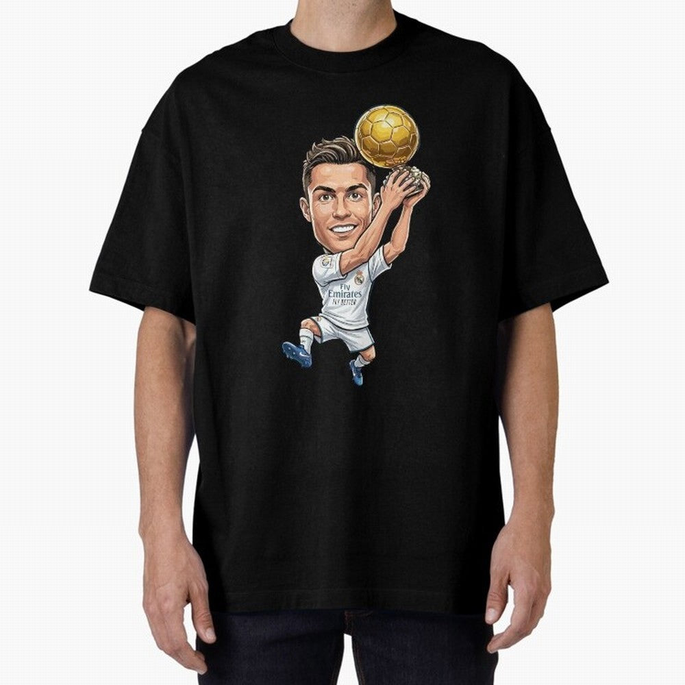 Cristiano Ronaldo Oversized T-Shirt Feel International Energy from FIFA World Cup 2026 Spirit, Celebrating Spain, CR7 and Messi, Football History, Final Match Energy, Crowd Noise and Once in a Lifetime Moments; Perfect for People Who Love