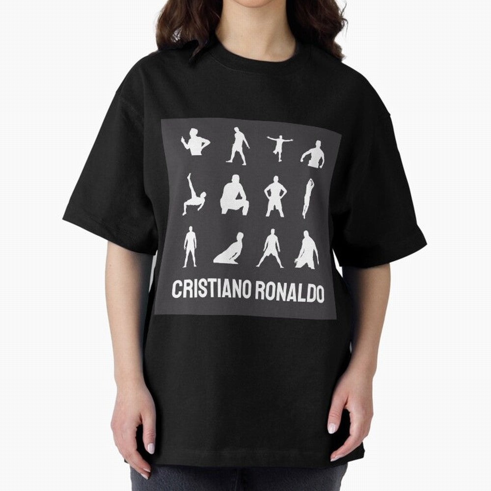Cristiano Ronaldo Minimalism Silhouette Oversized T-Shirt Celebrate Classic Football Spirit in the FIFA World Cup 2026 Group Stage Journey through Neymar Highlights, Netherlands Pride, Supporter Pride, Iconic Celebrations, Legendary Names and