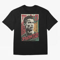 Cristiano Vintage Warned Japanese Poster Oversized T-Shirt Elevate the FIFA World Cup 2026 Group Stage Journey through Messi and Cristiano Ronaldo Highlights, Spain Pride, Vintage Soccer Flavor, Modern Football Stars, National Flags and Final Night