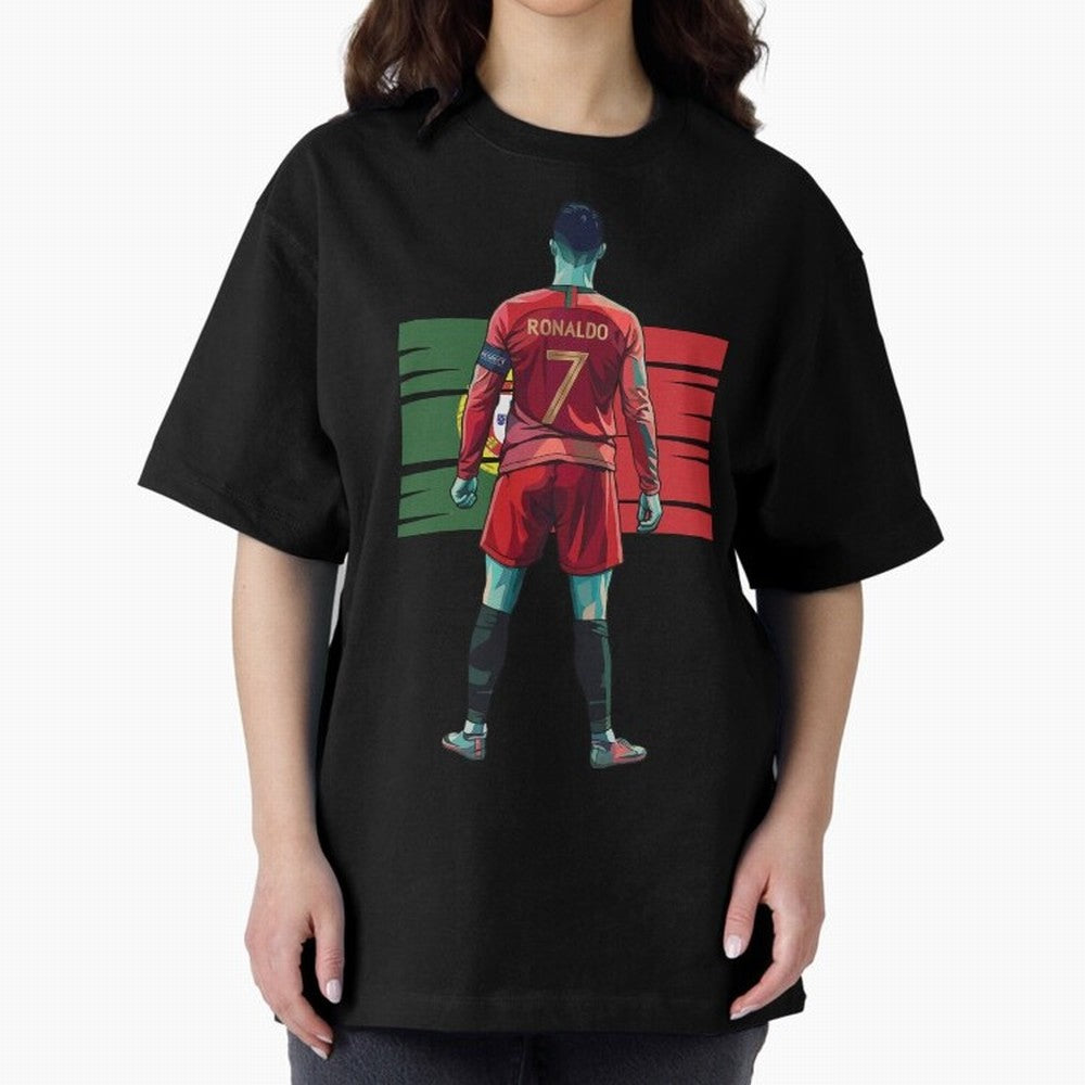 Cristiano Ronaldo Oversized T-Shirt Celebrate Fan Favorites in FIFA World Cup 2026 Spirit, Made for Argentina, France and Brazil, Messi, Game Day Rituals, Football Legends, Country Pride and the Road to the Final; Perfect for Fans, Collectors,
