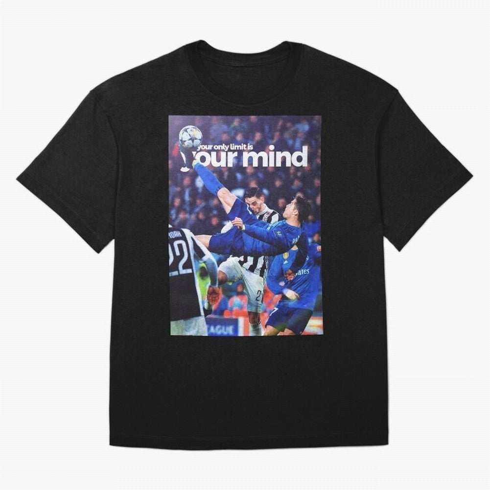 Cristiano Ronaldo - Your only limit is your mind Oversized T-Shirt Upgrade Match Day Hype around FIFA World Cup 2026 Group Stage, Mbappe, Argentina, France and Brazil, Supporter Pride, Iconic Celebrations, Legendary Names and Global Match Day